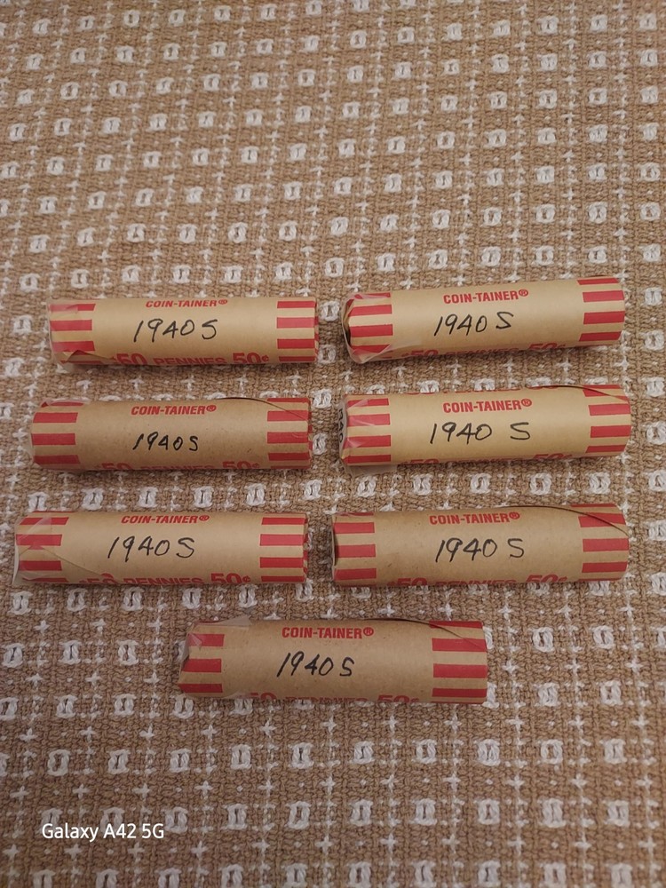 1940-S LINCOLN WHEAT CENT PENNY ROLLS CIRCULATED