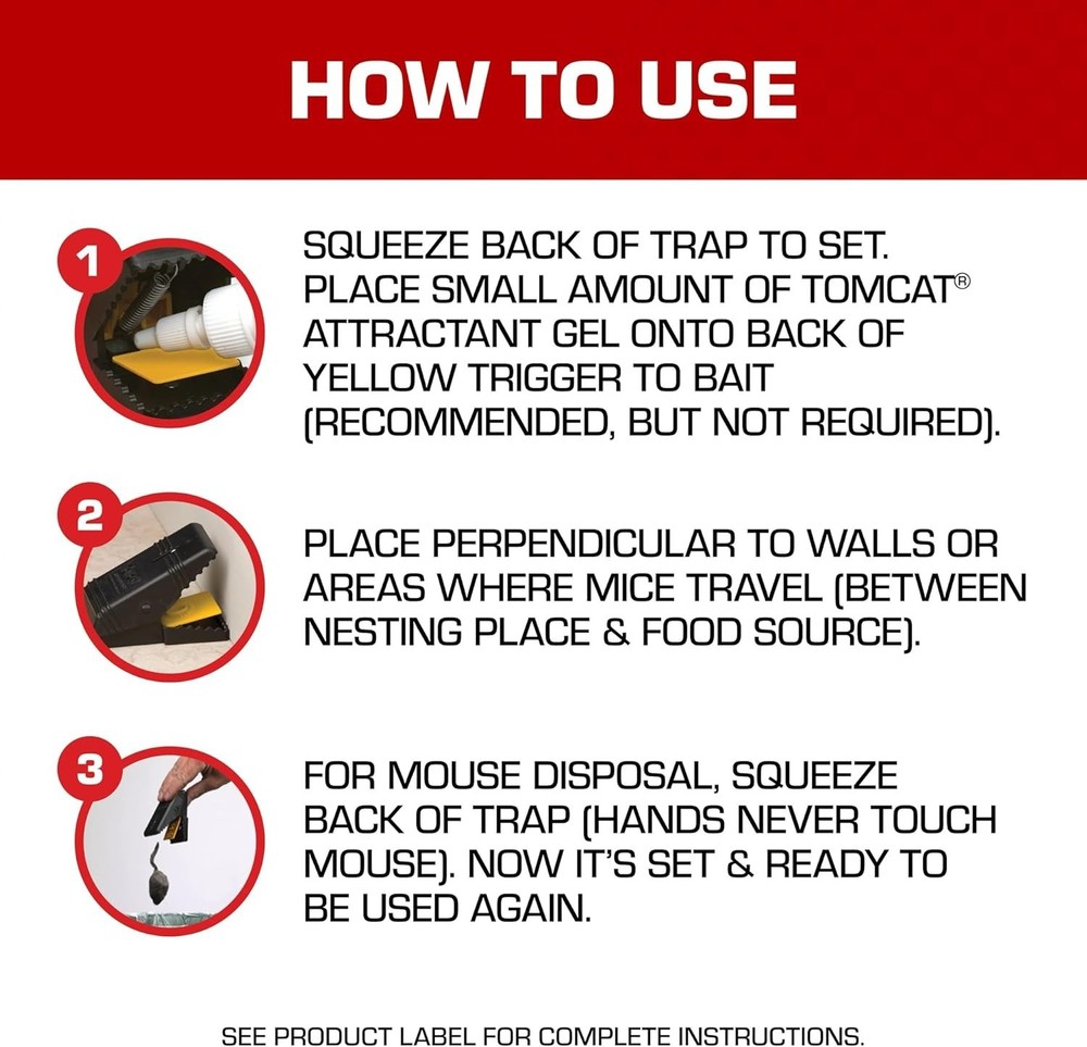 Mouse Snap Trap - Reusable Mouse Trap with No-Touch Disposal, Easy Set for In...
