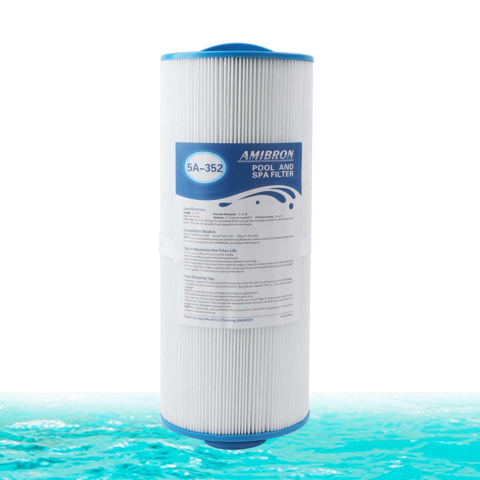 5CH-352 Replaces Marquis Spa Filter, Compatible With PPM35SC-F2M,FC-0196