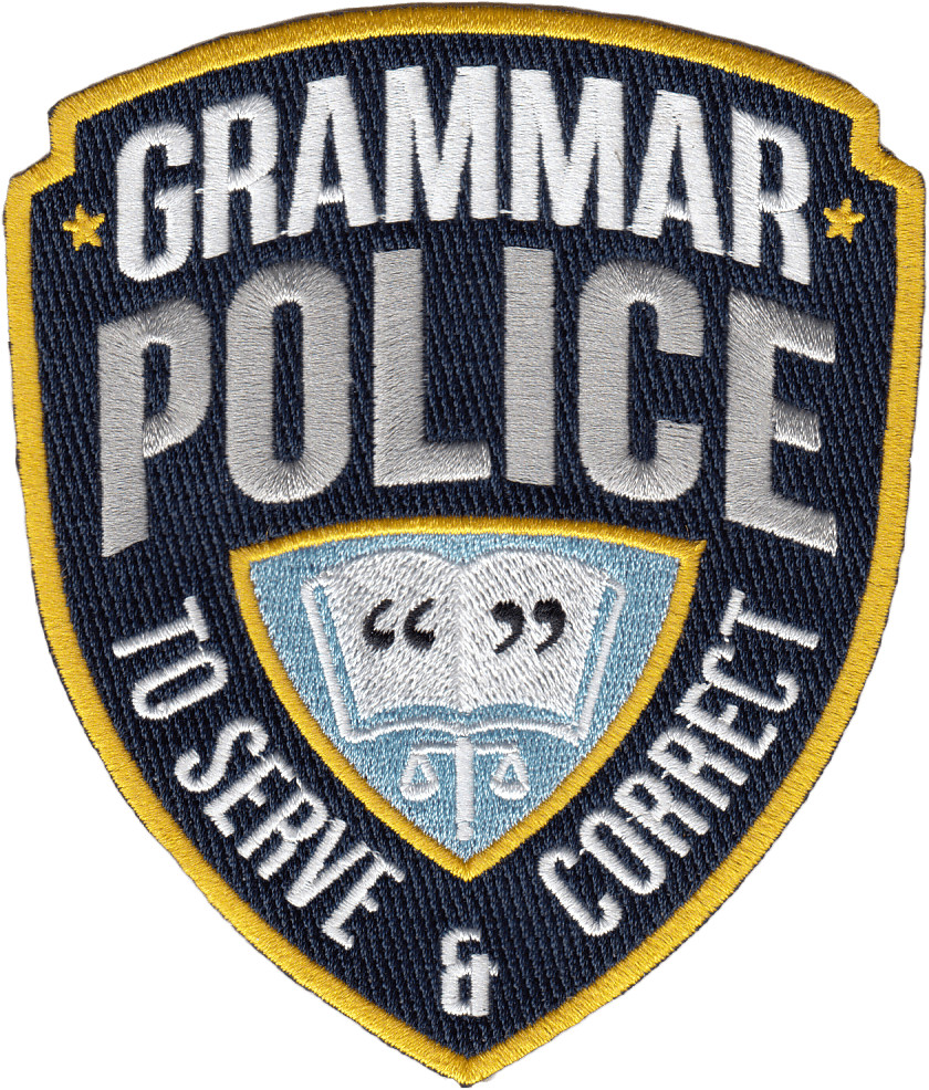 GRAMMAR POLICE PATCH