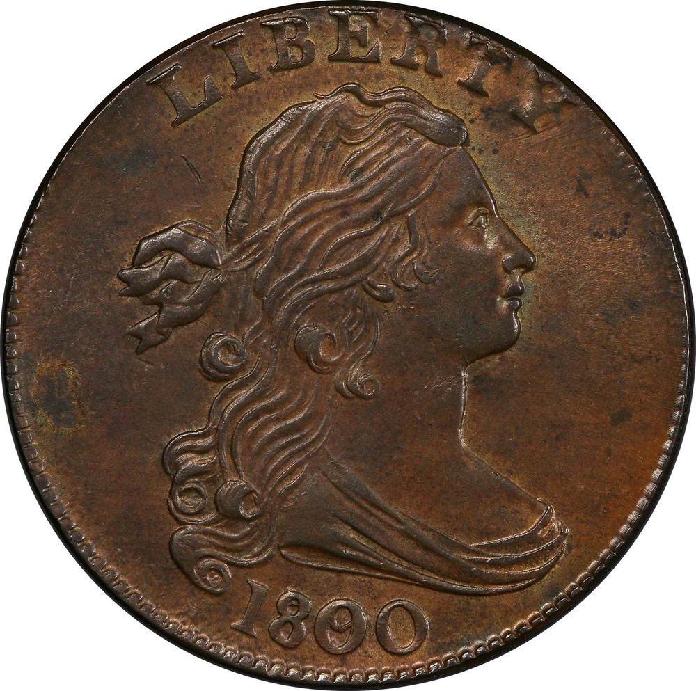1800/79 DRAPED BUST 1C PCGS MS 63+ BN