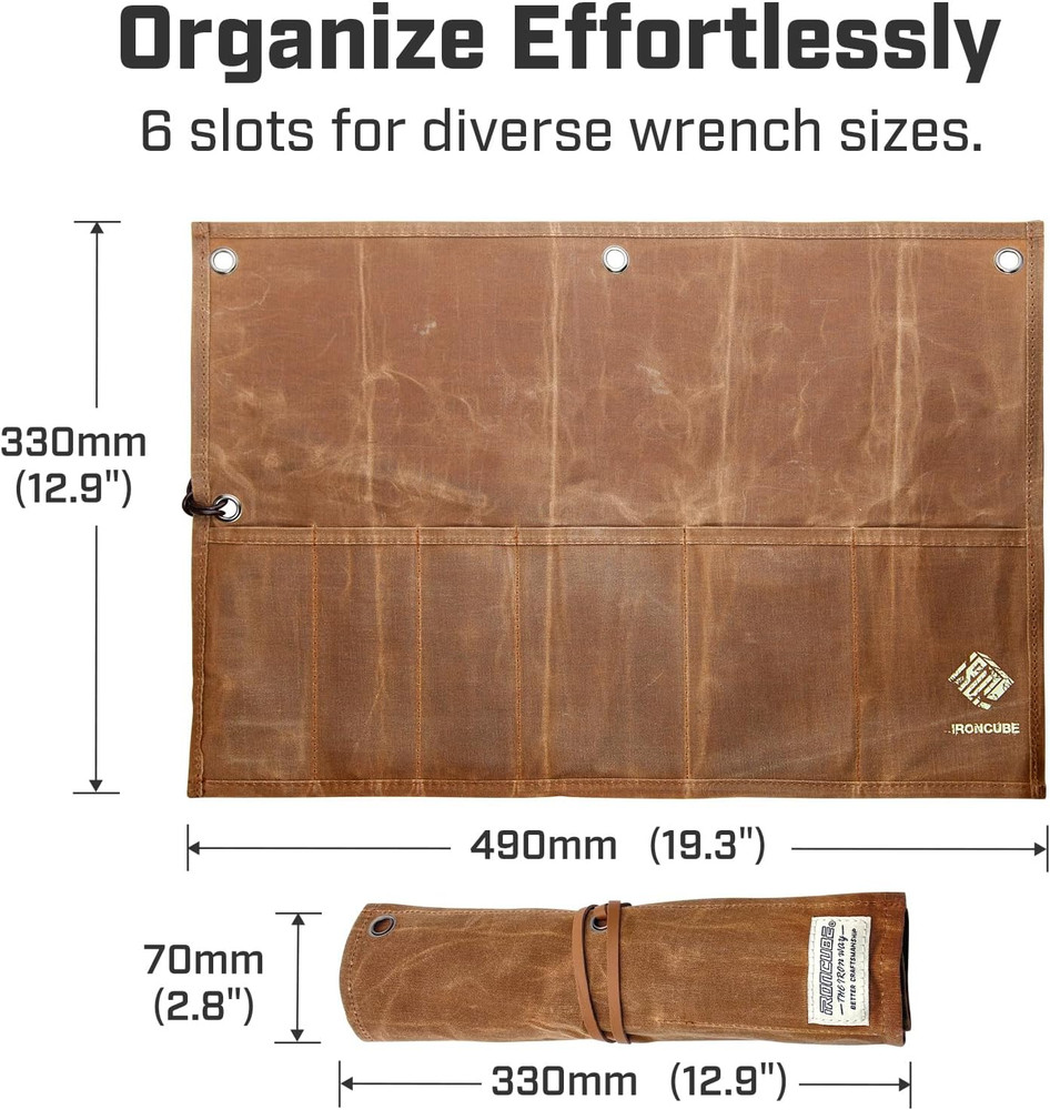 Tool Pouch, Roll-Up Storage Bag for Hand Tools & Wrenches