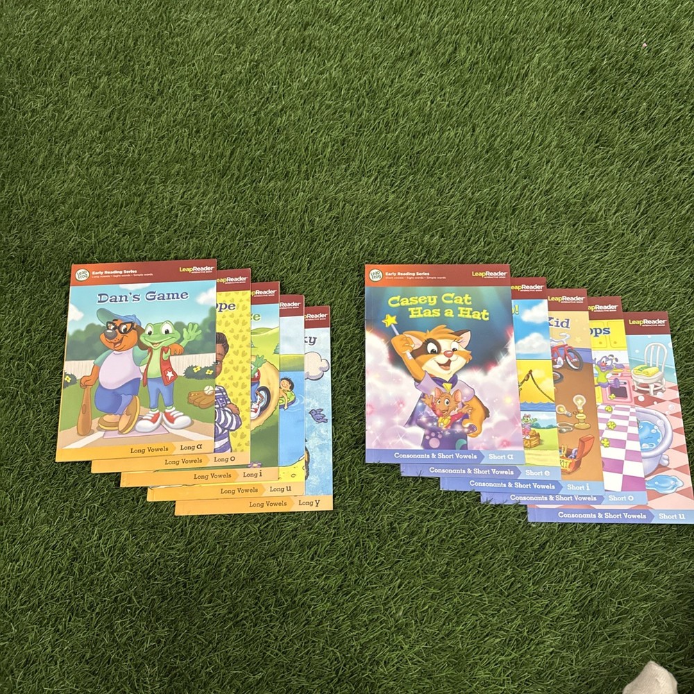 TWO LeapFrog LeapReader EARLY READING SETS: SHORT/LONG VOWELS | Updated versions