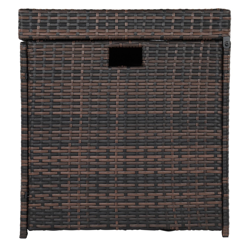 Simple And Practical Outdoor Deck Box Storage Box Brown Gradient, in stock