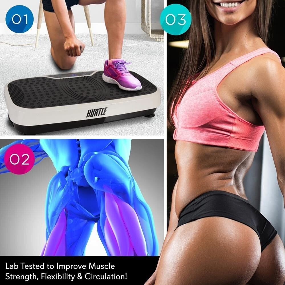Hurtle Standing Fitness Vibration Machine -Vibrating Platform Exercise & Workout