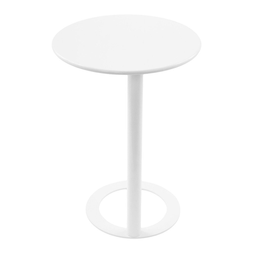 48 x 69 cm Round Side Table with O-shaped Base, Side Table for Small Spaces
