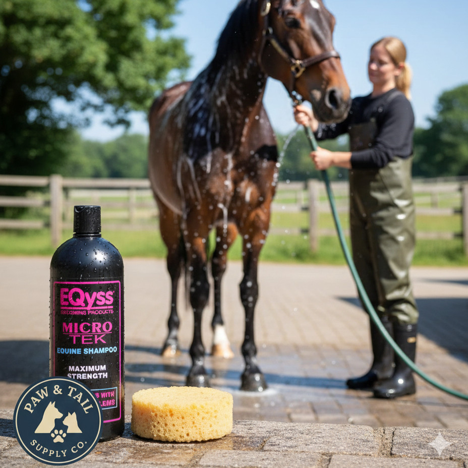 EQyss Micro-Tek Medicated Horse Care Bundle Shampoo and Spray Equine Grooming