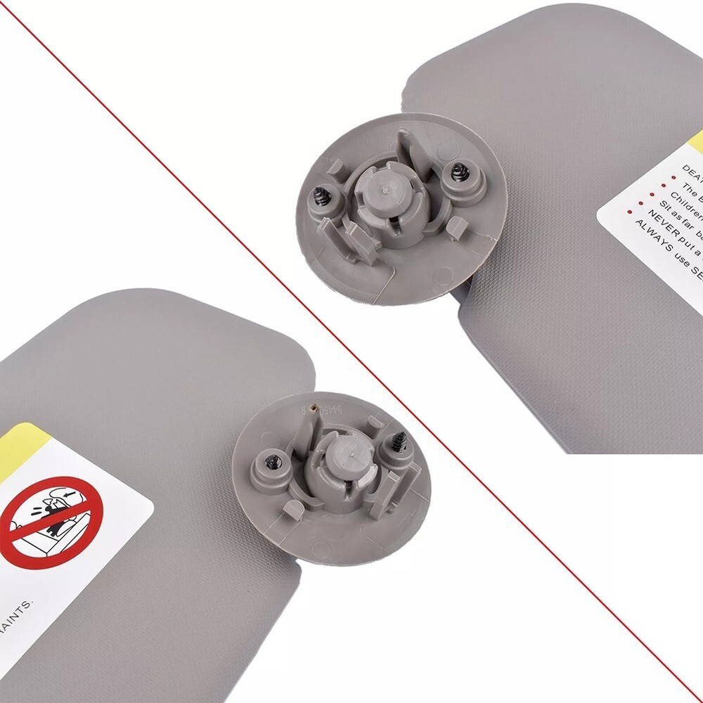For Chevrolet Vehicles Gray Plastic Driver Passenger Side SUn VIsor Set