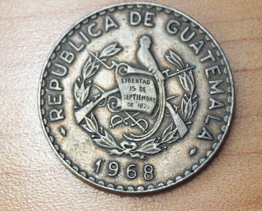 1968 Guatemala 25 Centavos