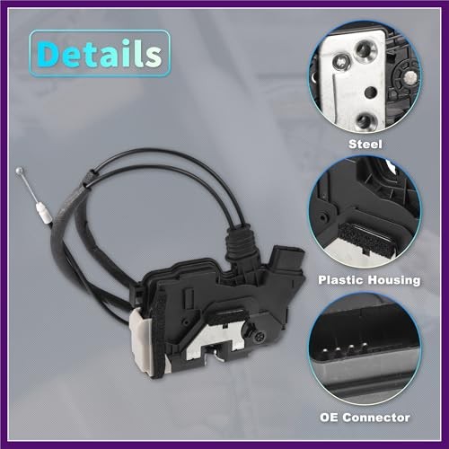 Replacement Rear Left Driver Side Power Door Lock Actuator Motor with Cable