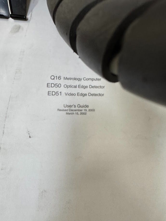 MicroVu Optical Comparator Model S 14A Micro Vu Edge detector