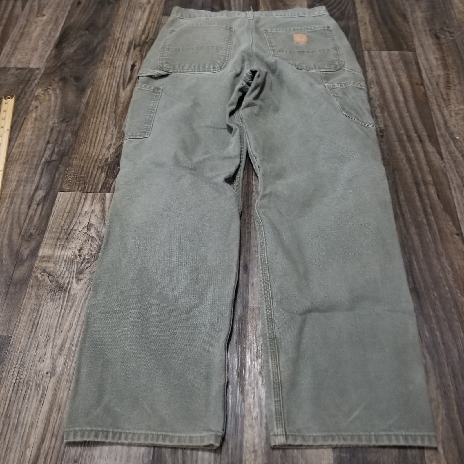 Carhartt Pants Men's 32x32 Moss Green Carpenter Dungaree Fit Canvas Duck B11 MOS