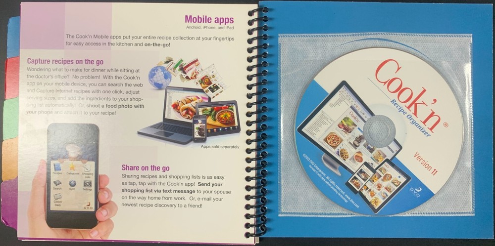 o'o'o . COOK'n App for PC or MAC . Recipe Organizer Program