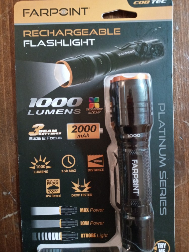 Real tree Roll-Top Cinch Dry Bag & Far point Rechargeable Flashlight Nice Combo!