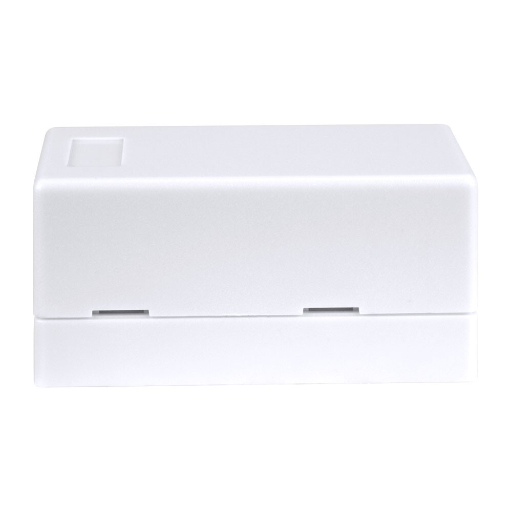 Construct Pro Single Surface-Mount Jack Box (Adhesive Back, White)