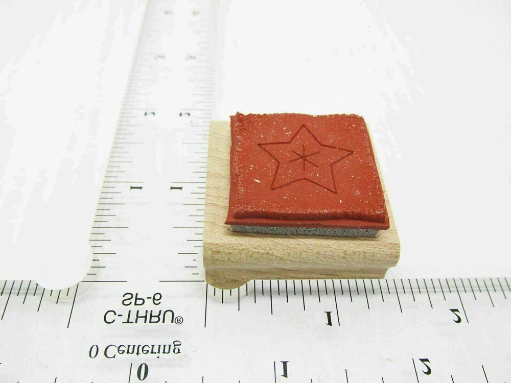 Winter Snow Star Rubber Stamp - Stamp Set D64