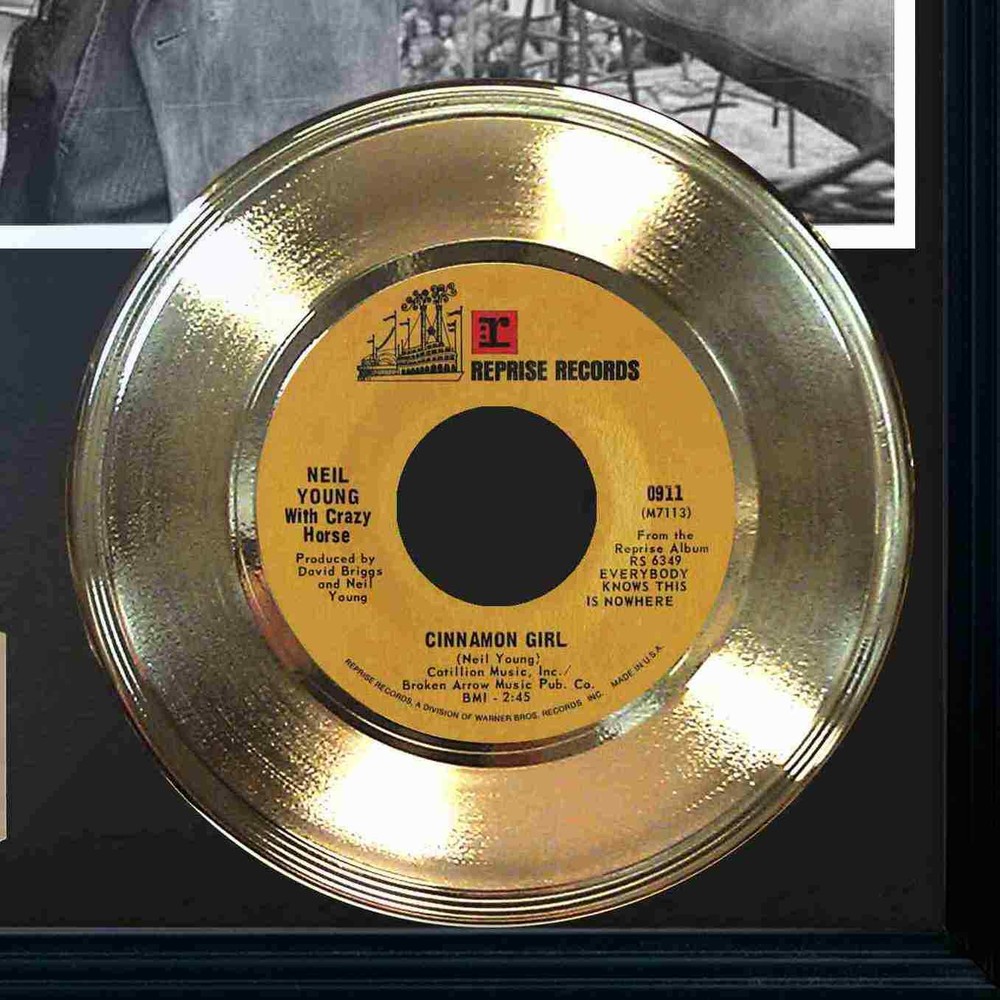 Neil Young "Cinnamon Girl" Framed Record Display