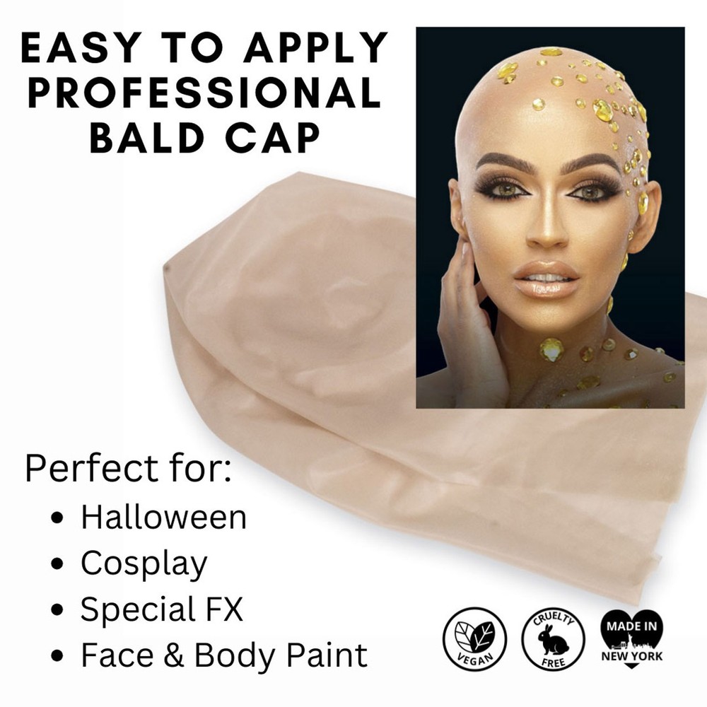 Bald Cap Complete Student Makeup Kit Set Professional ~ Easy Instructions Mehron