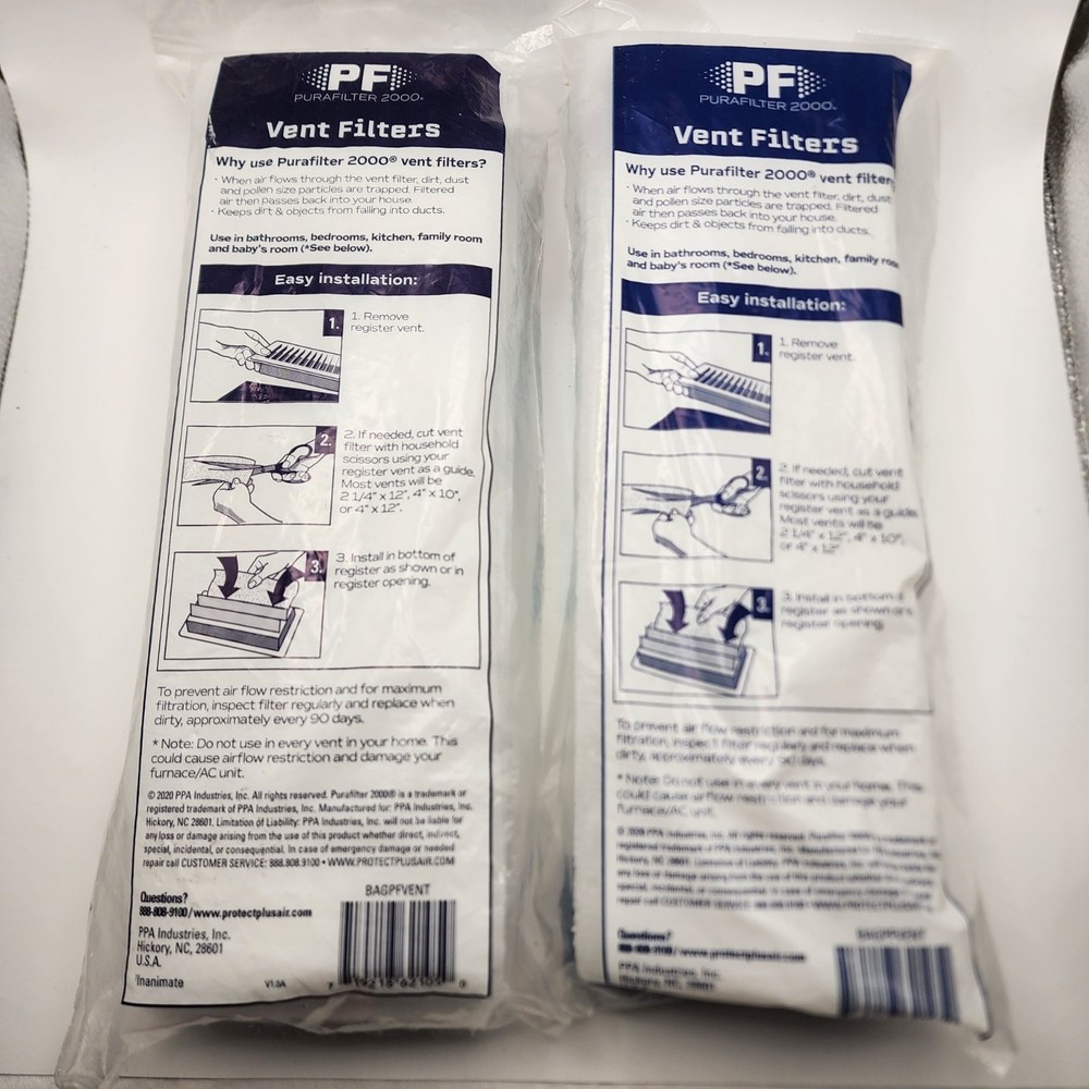 24 PF Pack Protect Plus 12 x 4 in Purafilter 2000 Rectangular Vent Filter