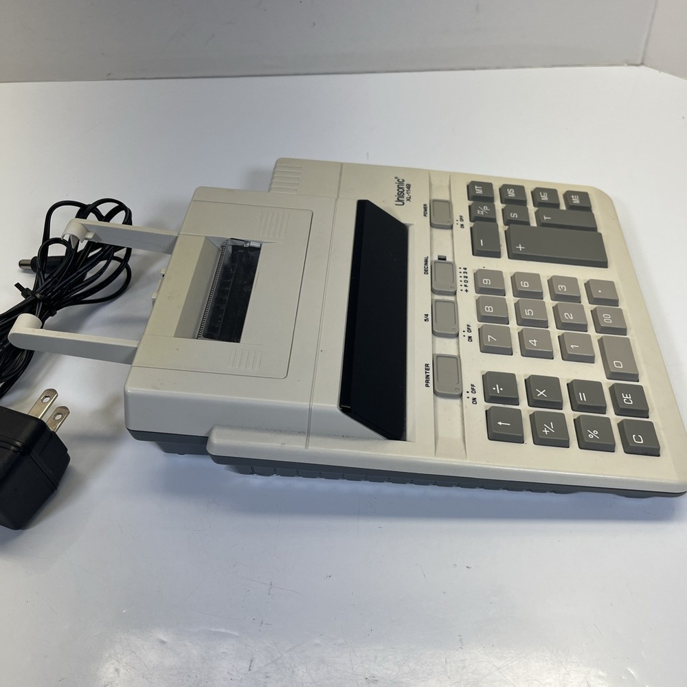 Unisonic XL-1149 Calculator Printer Display 10 Digit 4 Key Memory - Adding Mach