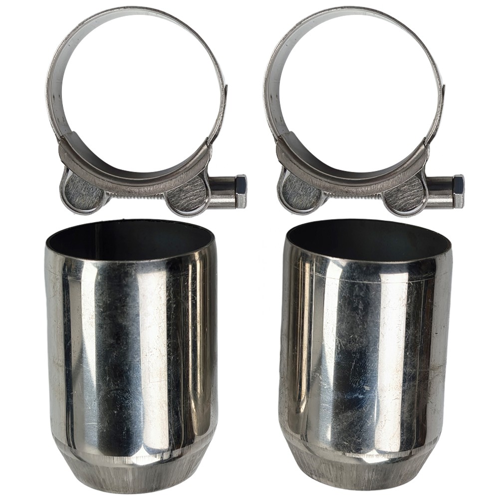 For Yamaha YZF R1 2009 -2014 Exhaust System Dual Exit Mid Pipe Black Mufflers