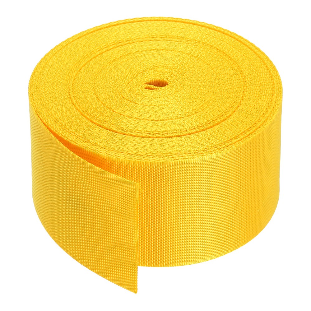 Flat Nylon Webbing Strap 2 Inch 10 Yards Corn Yellow for Backpack