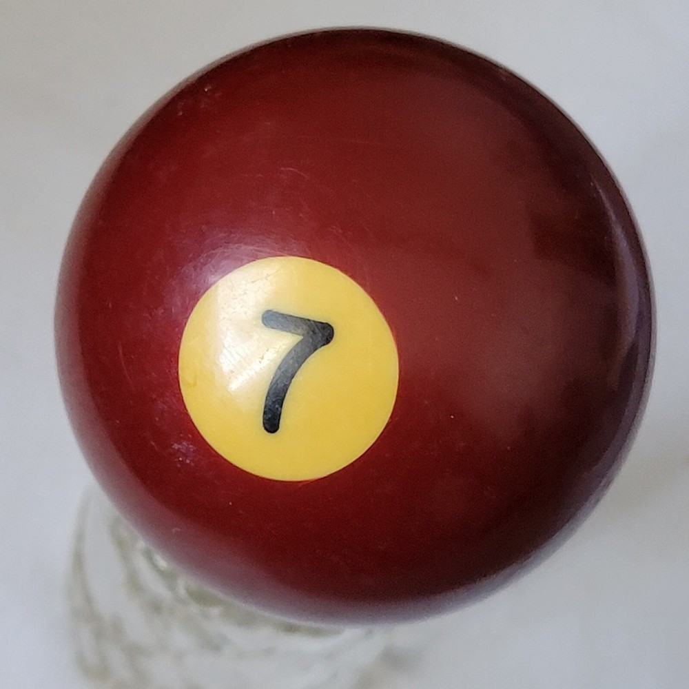 Vintage Number 7 Solid Maroon Replacement Pool Ball Billiard