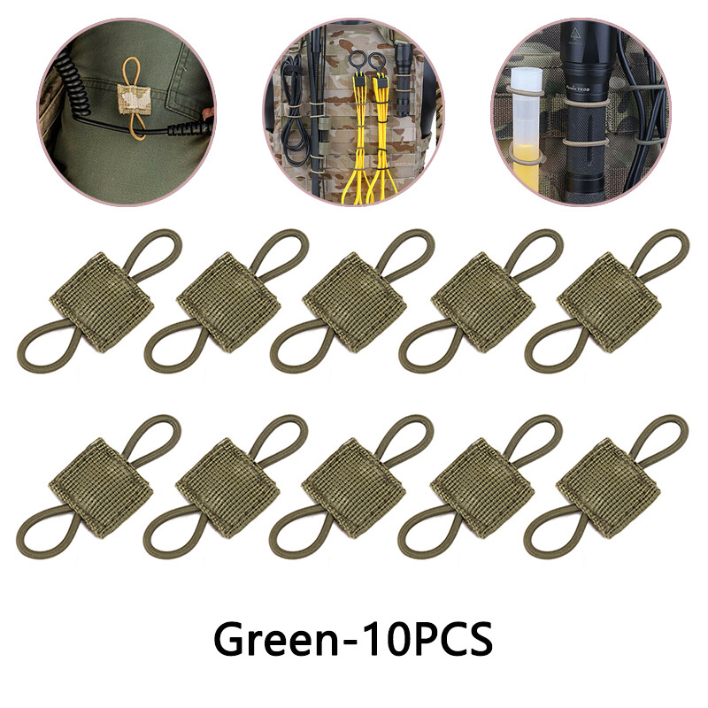 Tactical Tools Organizer Cable PTT Retainer MOLLE System Elastic Strings Straps