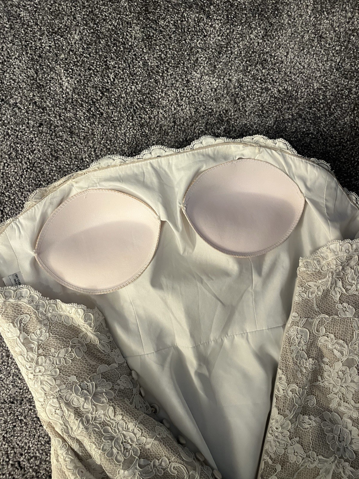 Liancarlo Couture Ivory Lace Strapless Mermaid Wedding Dress Size 4