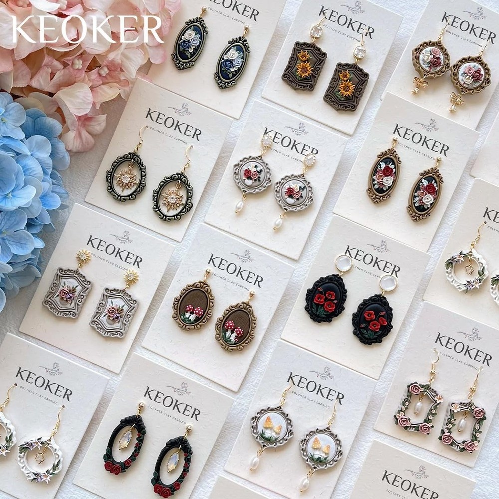 12 Piece Polymer Clay Frame Earring Cutters