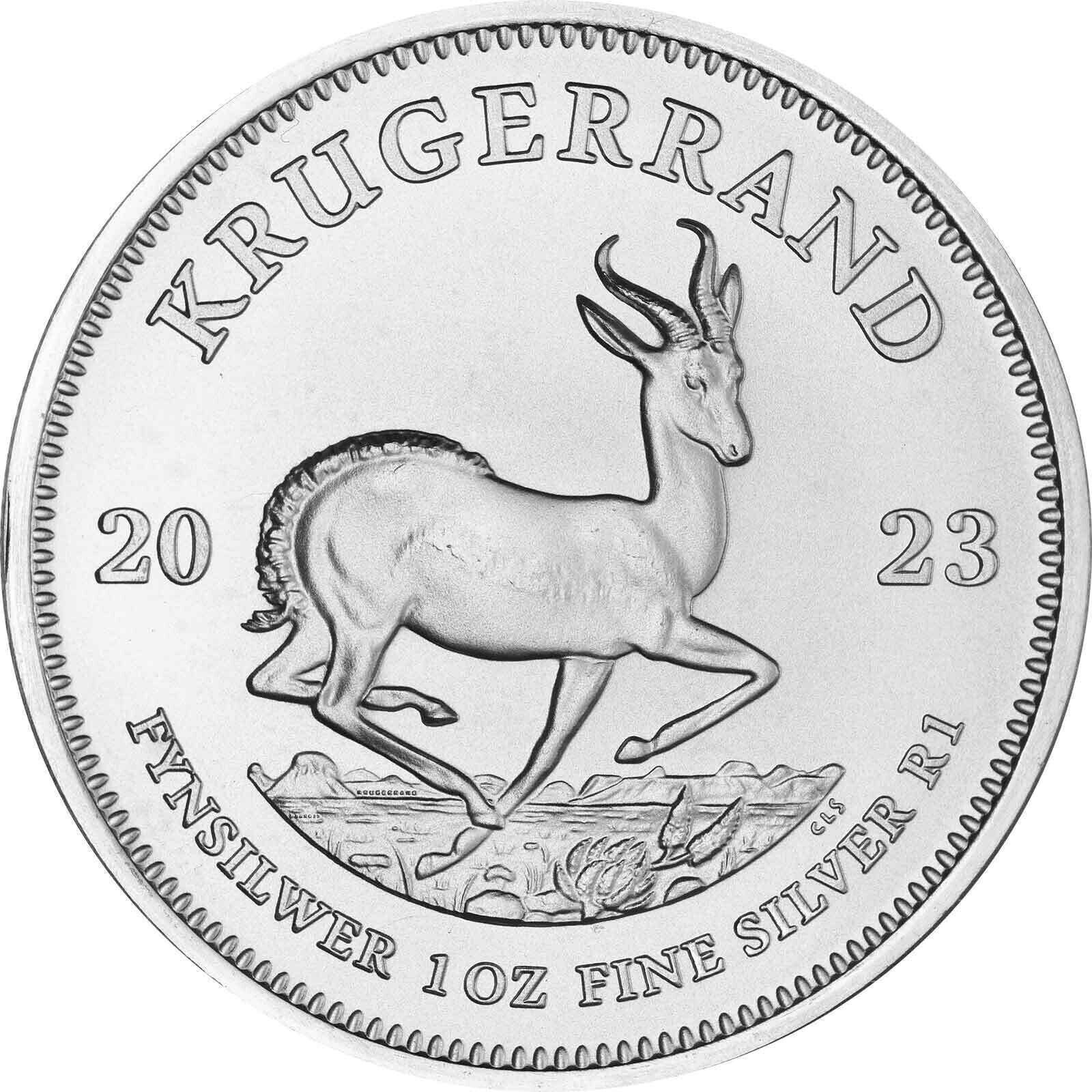 HOT!! 2023 South Africa 1 oz 999 Silver Krugerrand Coin BU