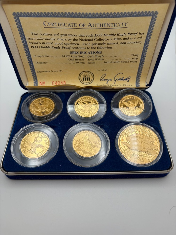 1933 Double Eagle & Half Proof Set, National Collector's Mint, SEE DESRIPTION