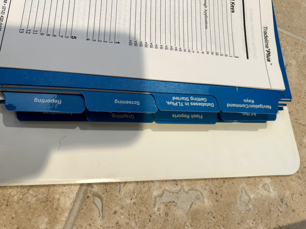 Tradeline Plus IDD Information services User's manual & software vintage