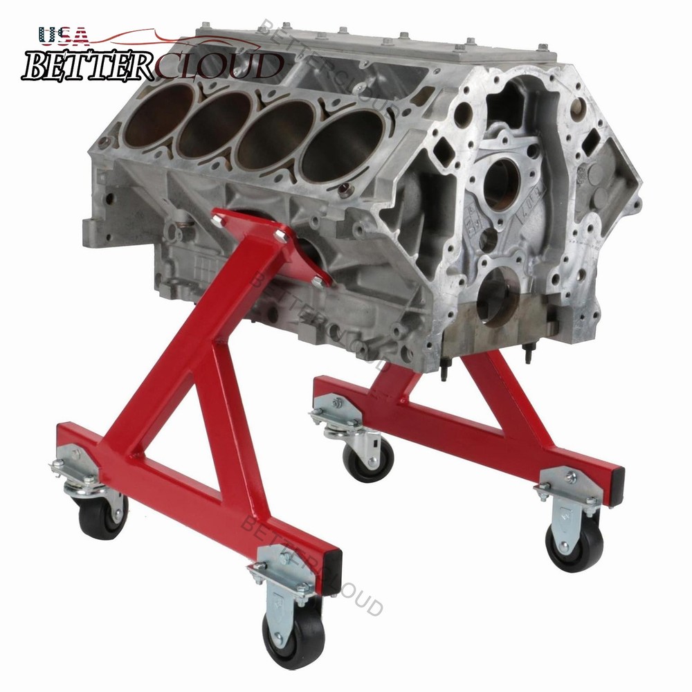 For Chevy LS1 LS2 LS3 LS6 Engine Storage Stand w/ Casters Red
