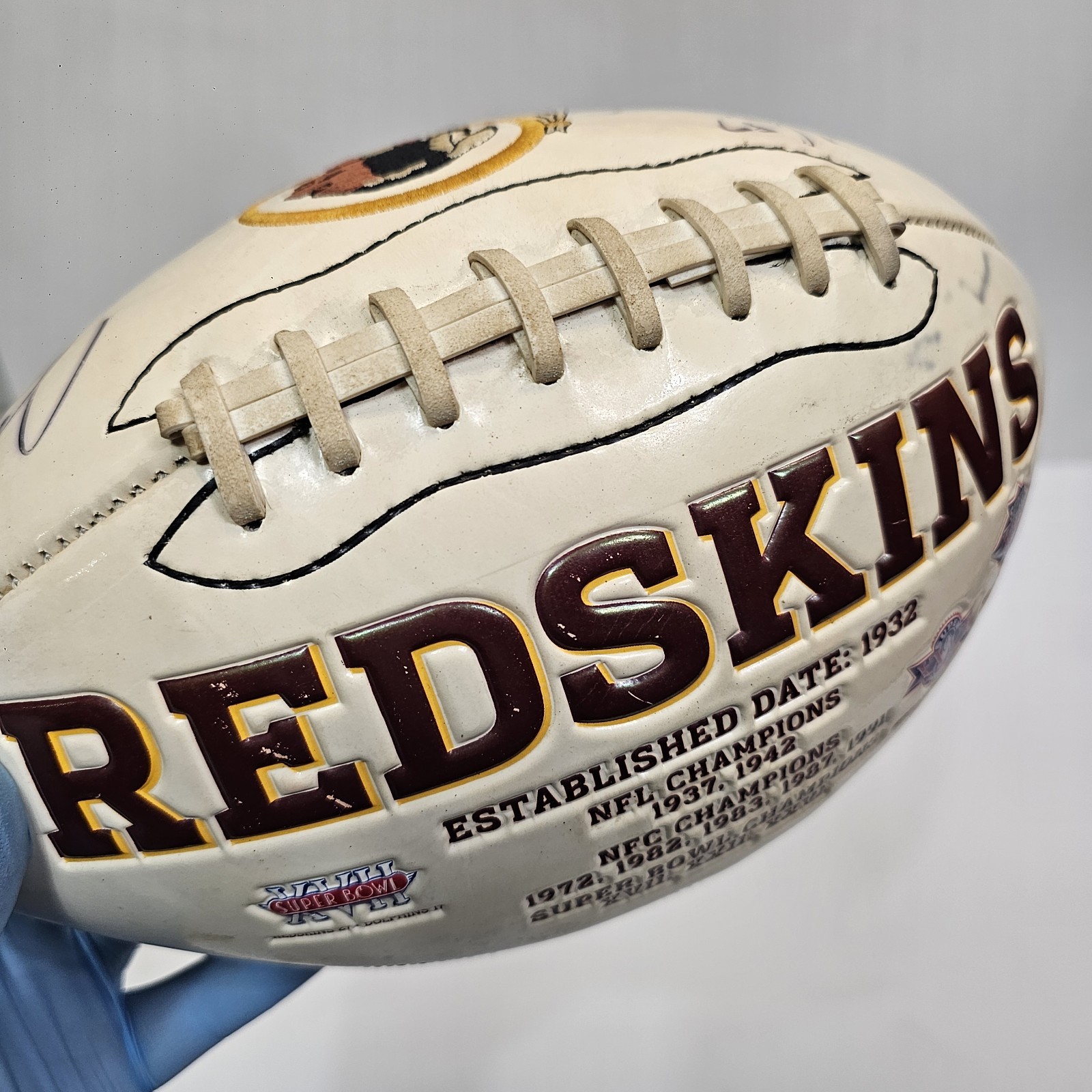 Washington Redskins NFL Super Bowl Limited Edition, Signed Football.