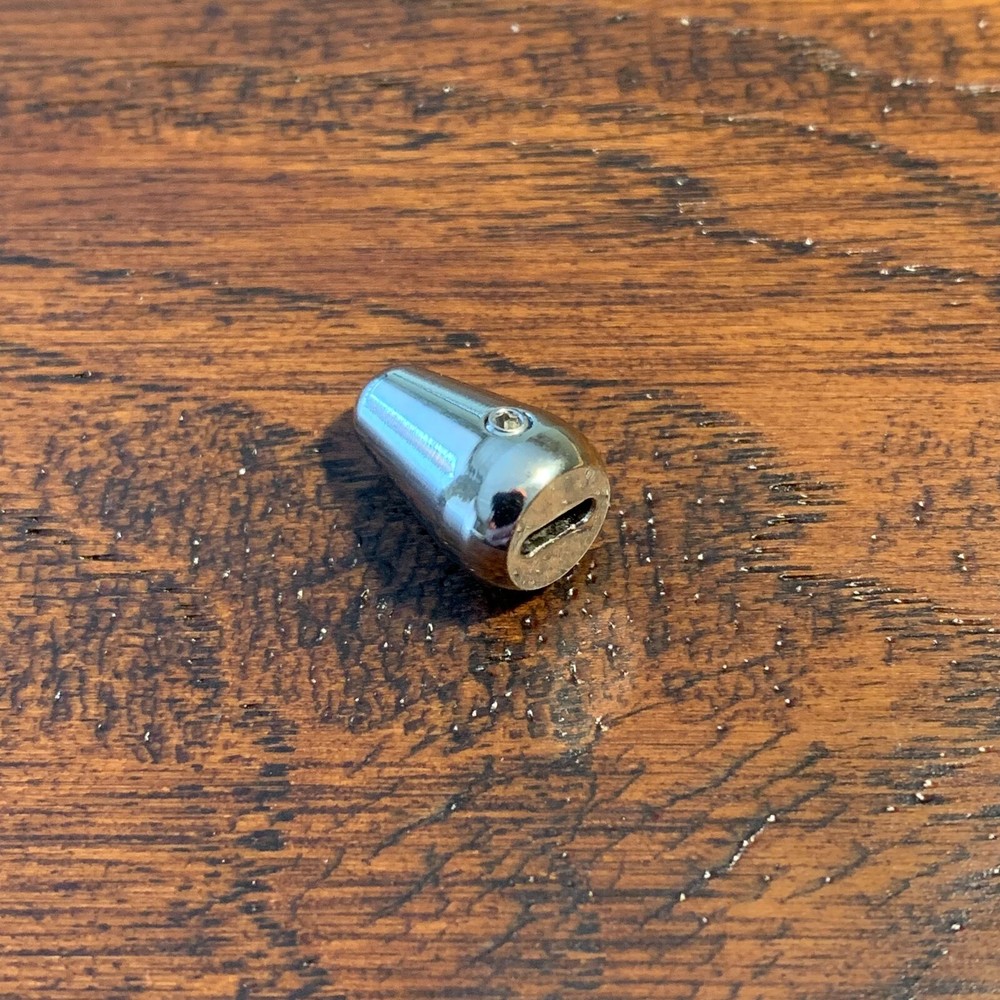 1 x Solid Brass - CHROME Plated / Stratocaster Switch Tip with Set Screw / New