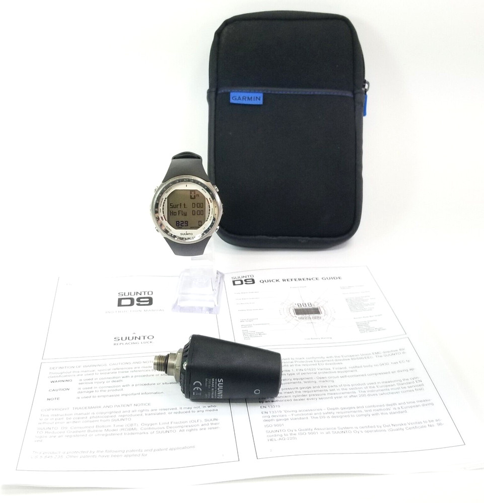 SUUNTO D9 Titanium SCUBA DIVE COMPUTER + Transmitter WRIST WATCH Wireless Nitrox