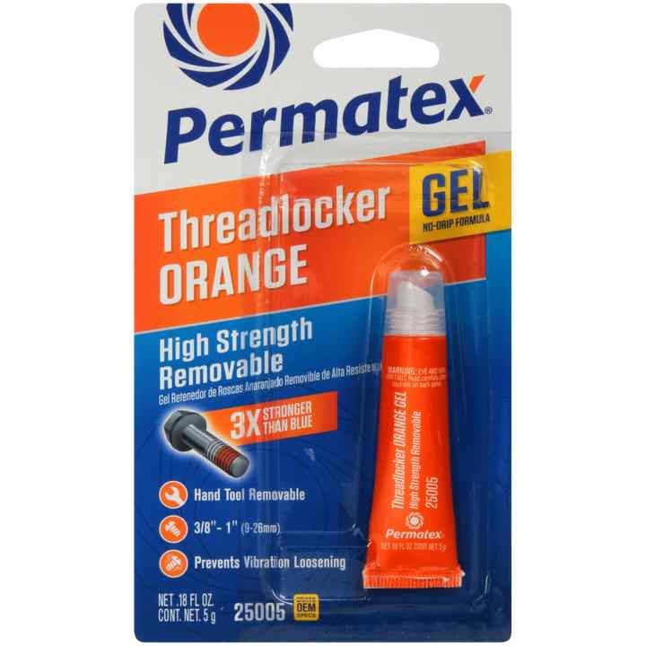 PERMATEX 25005 HIGH STRENGTH REMOVABLE ORANGE THRE