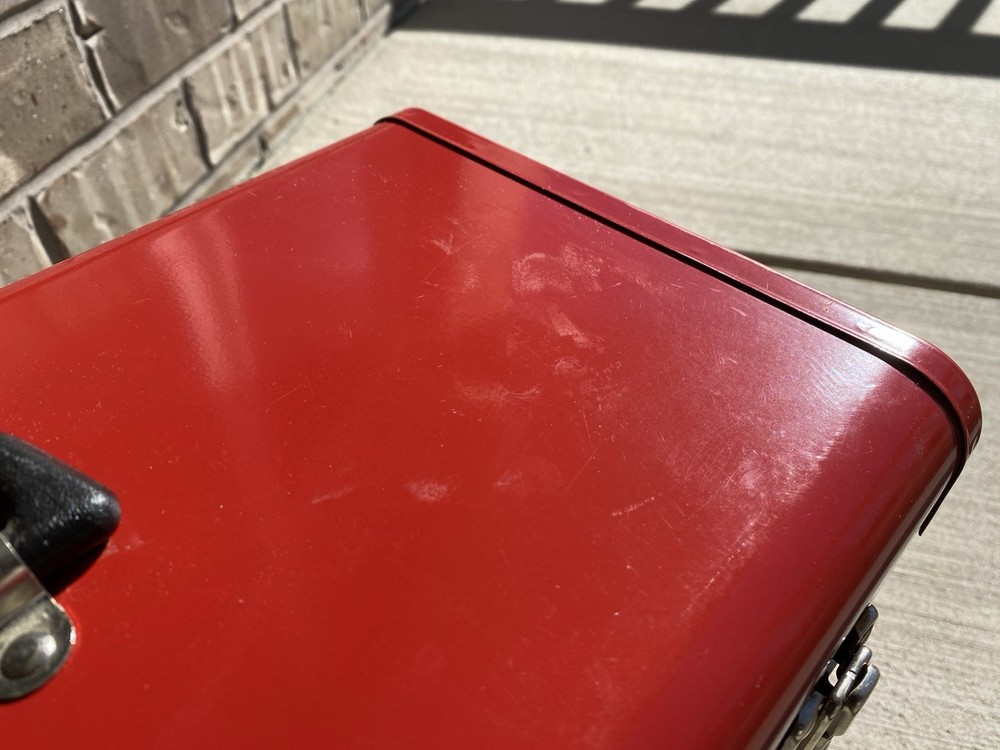 Vintage NICE Craftsman 2 Two Drawer Deep Top Tool Box Red Toolbox