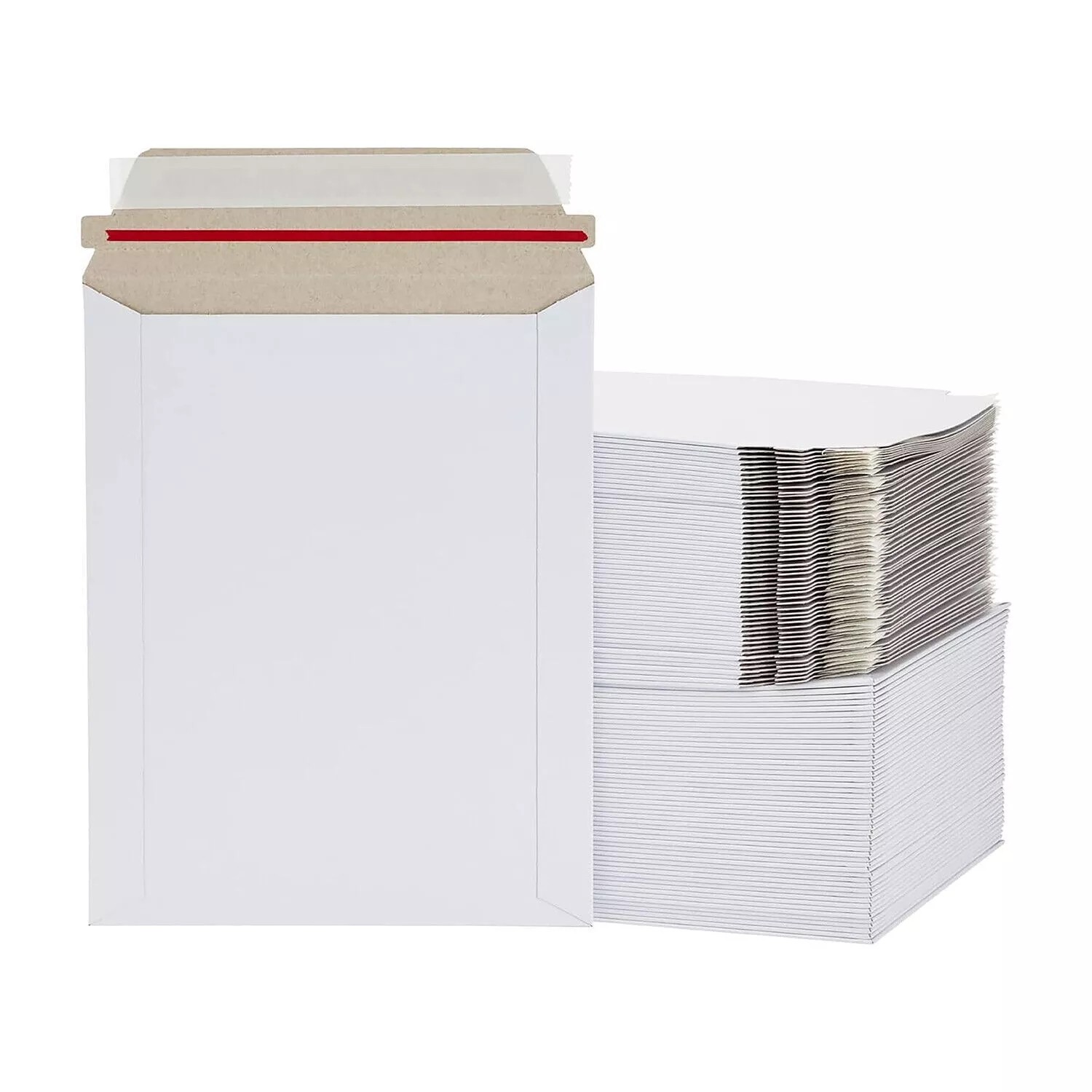 100-400 White Rigid Photo Document Mailers Flat Cardboard Envelope 28 pt