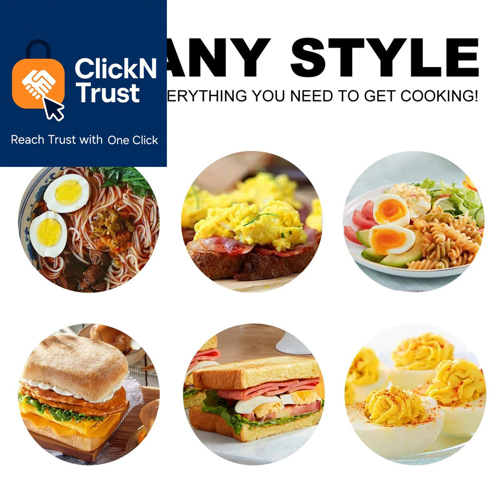 Evoloop Rapid Egg Cooker Electric 6 Eggs Capacity, Soft, Medium, Hard Silver