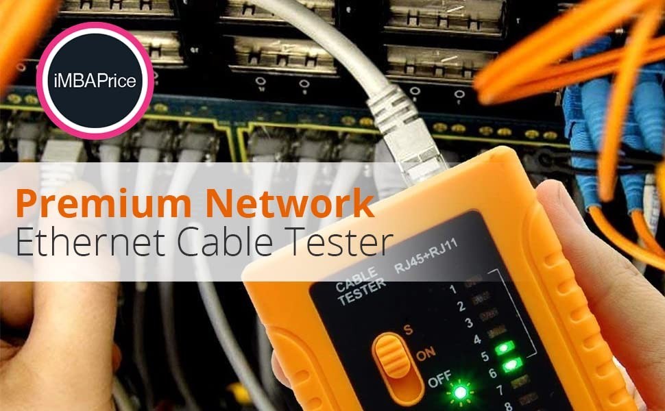 Compact RJ45 Network Cable Tester - Reliable UTP Wire Tool, Battery-Powered