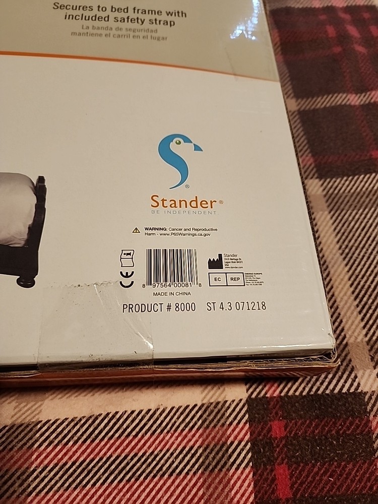 Stander EZ Adjust Bed Rail Adjustable Safety Fall Support Assist Mobility EASY