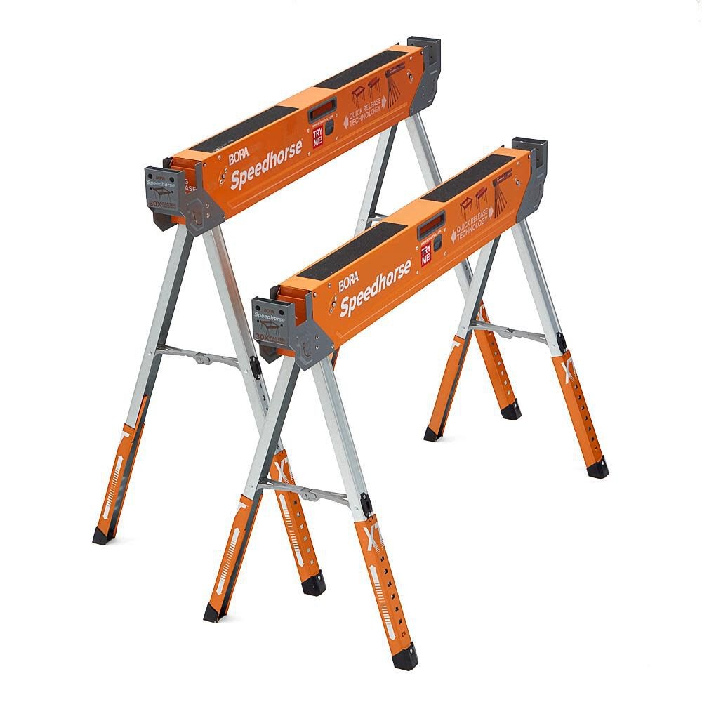 Bora Portamate Adjustable Speedhorse Xt Sawhorse Work Support System Two Pack
