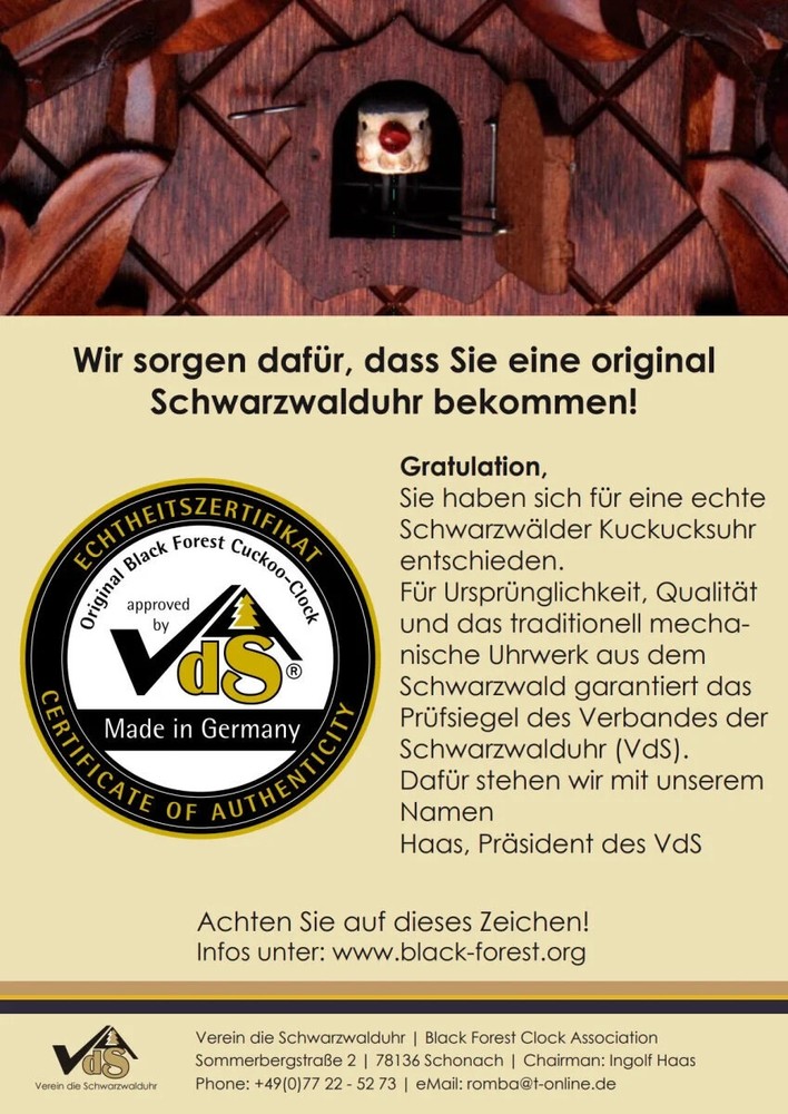 Red Rustic Black Forest German Cuckoo Clock, Handmade Traditional Cuckoo Clock