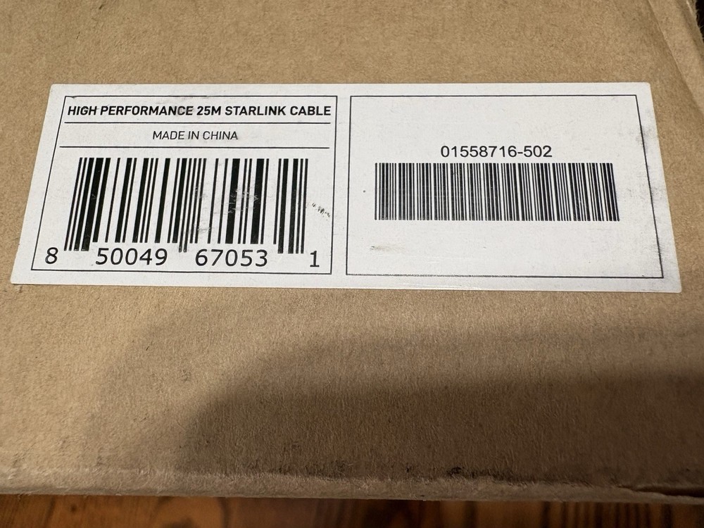 Starlink High Performance 82 ft. Cable. New, never used.