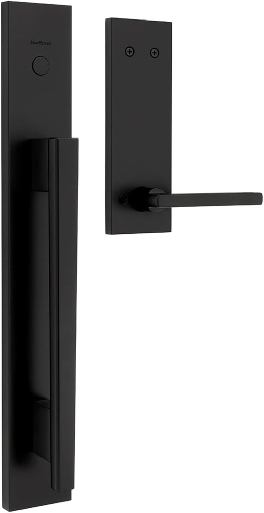 Caerus Matte Black Door Lock Handle & Deadbolt Set with Microban Protection