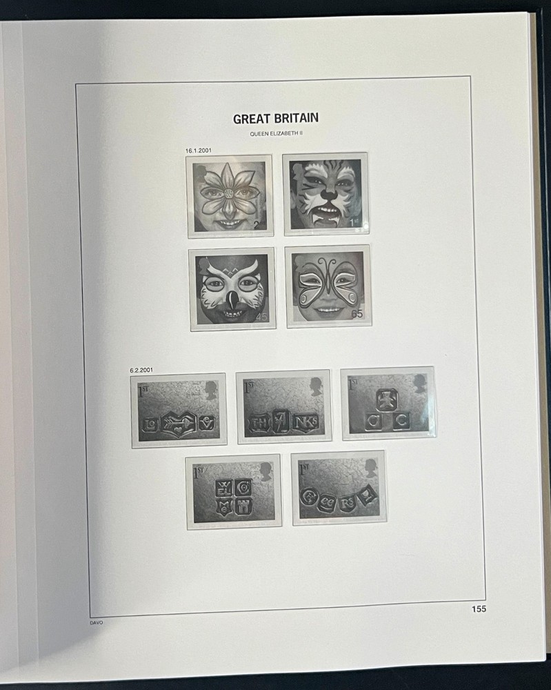 Great Britain Davo Lux Hingeless Album 2000-2002 ZAYIX