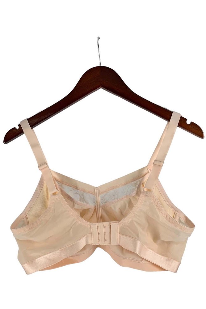 Breezies Jacquard Shine Wirefree Support Bra Buff