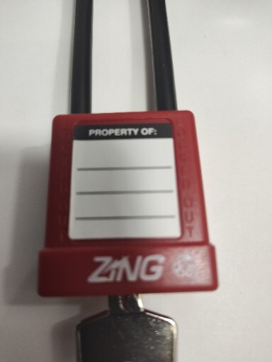ZING 7055 Lockout Padlock,KA, RED,1-3/4"H